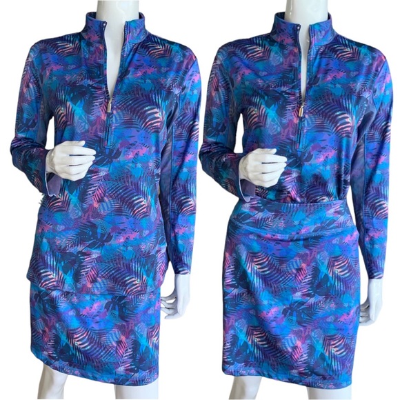 CHASE 54 MATCHING GOLF SET. PULLOVER & SKORT. WOMEN’S TOP SIZE M, SKORT SIZE L - Picture 1 of 13